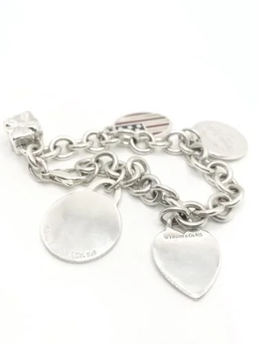 Tiffany & Co. SS Return To Tiffany American Flag Charm Bracelet